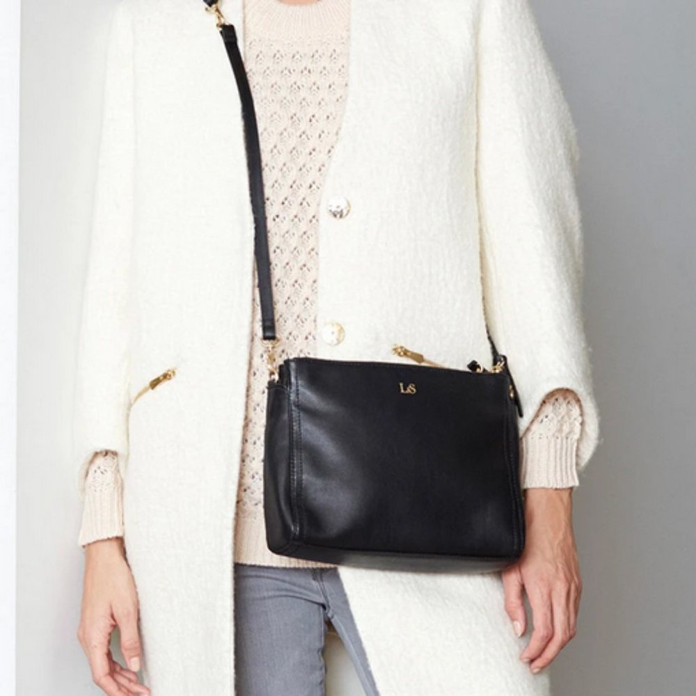 Lo & Sons Pearl Black Nappa Leather Handbag